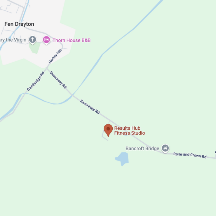 Map showing The Results Hub on Swavesey Rd, Fen Drayton, near Cambridge